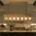 Lakkida Glass Rectangular Chandelier for Dining Room, Living Room, Kitchen