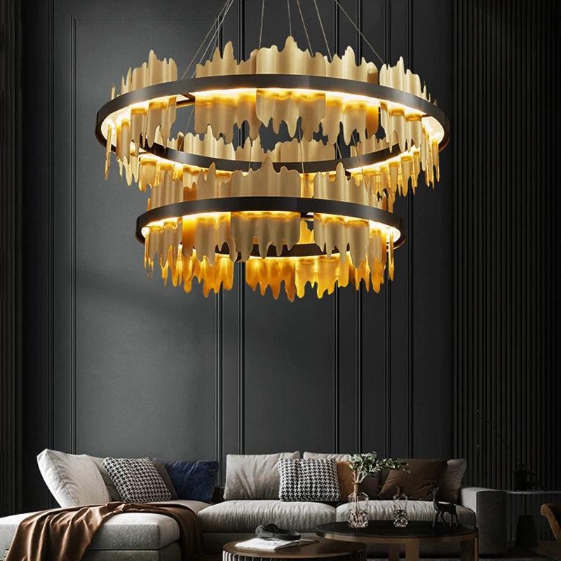 Leila Double Tiers Ring Chandelier