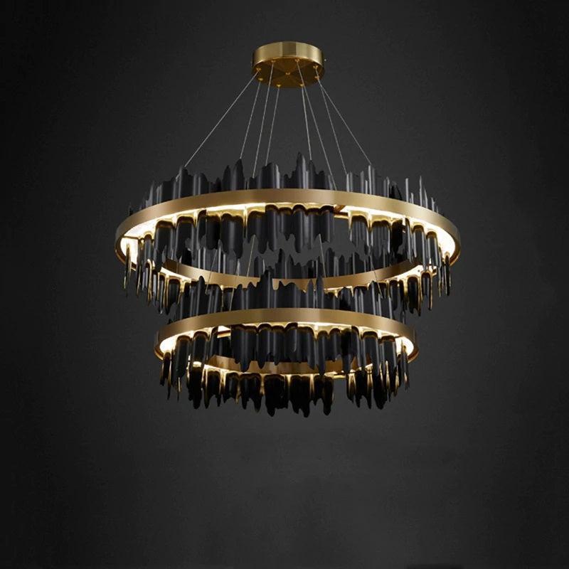 Leila Double Tiers Ring Chandelier