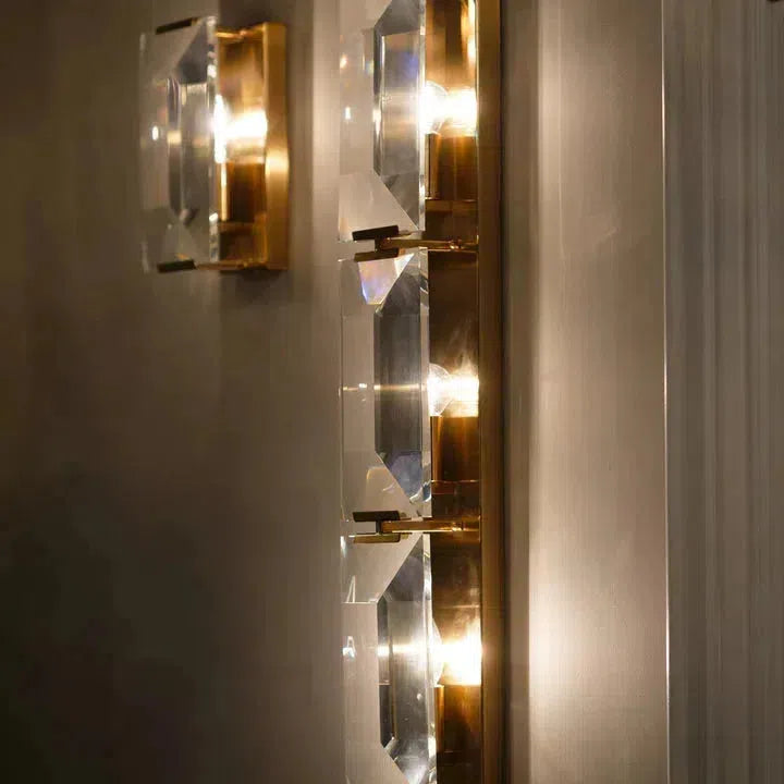 Harlew Crystal Triple Wall Lamp