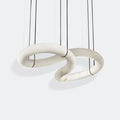 Oslo Designer Inspired Double Loop Symmetrical Alabaster Chandelier
