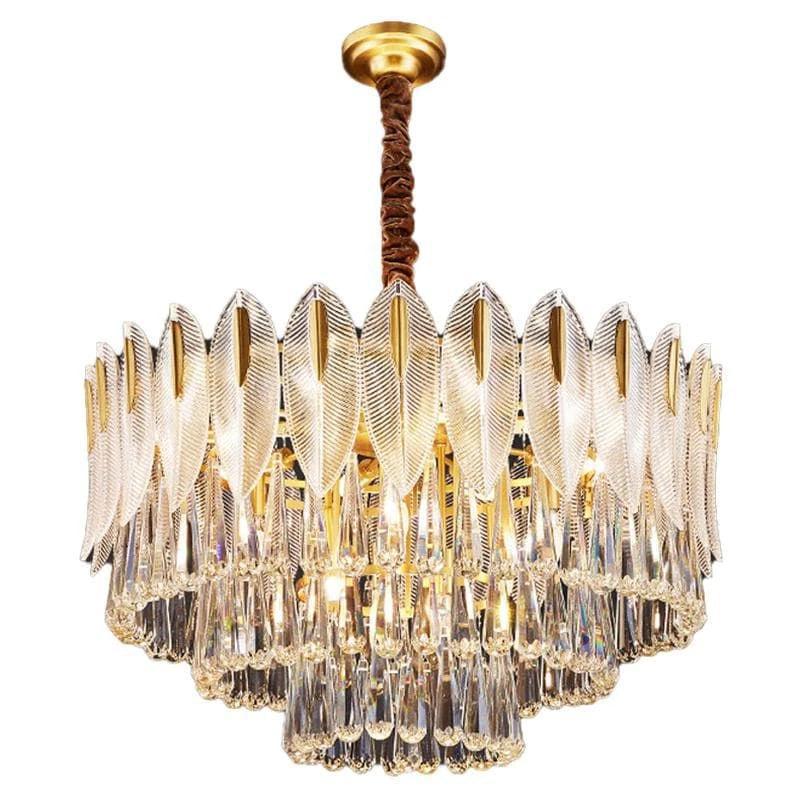 Flake Modern Three-tiered Rain Crystal Chandelier