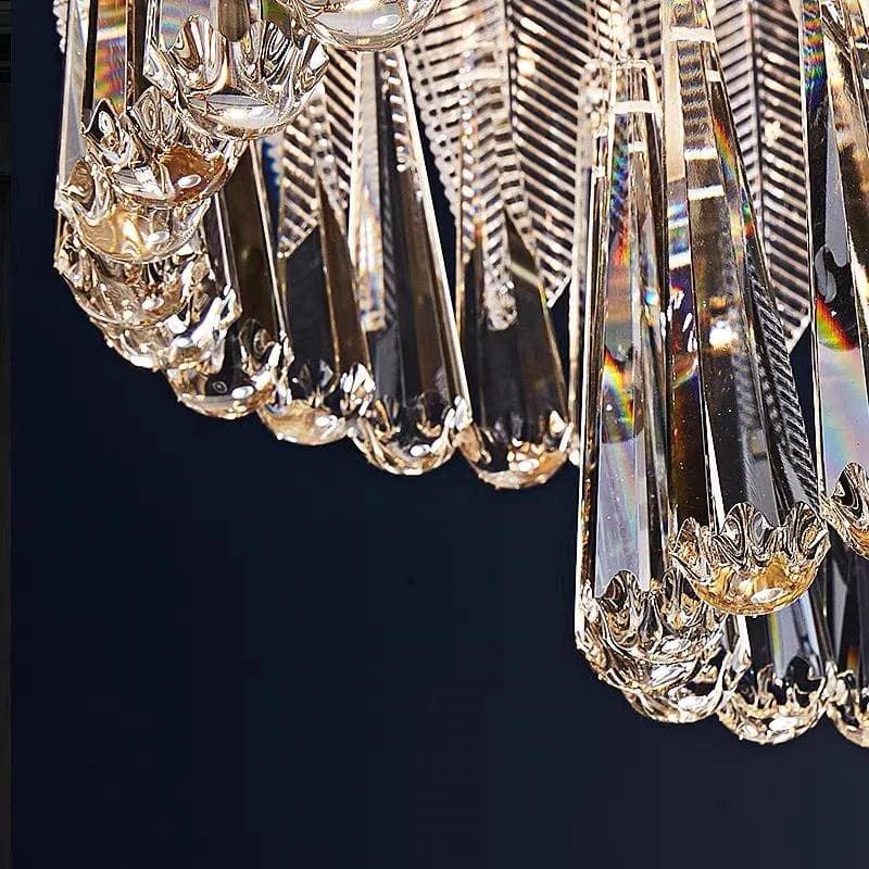 Flake Modern Three-tiered Rain Crystal Chandelier