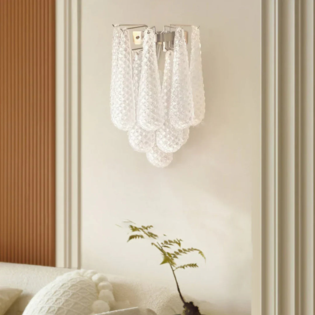 Murano Petals White Wall Light 13.4"