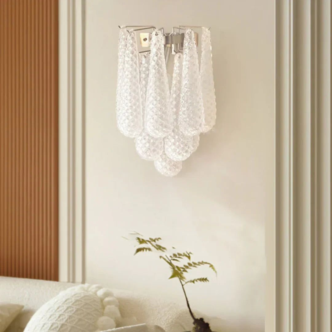 Murano Petals White Wall Light 13.4"