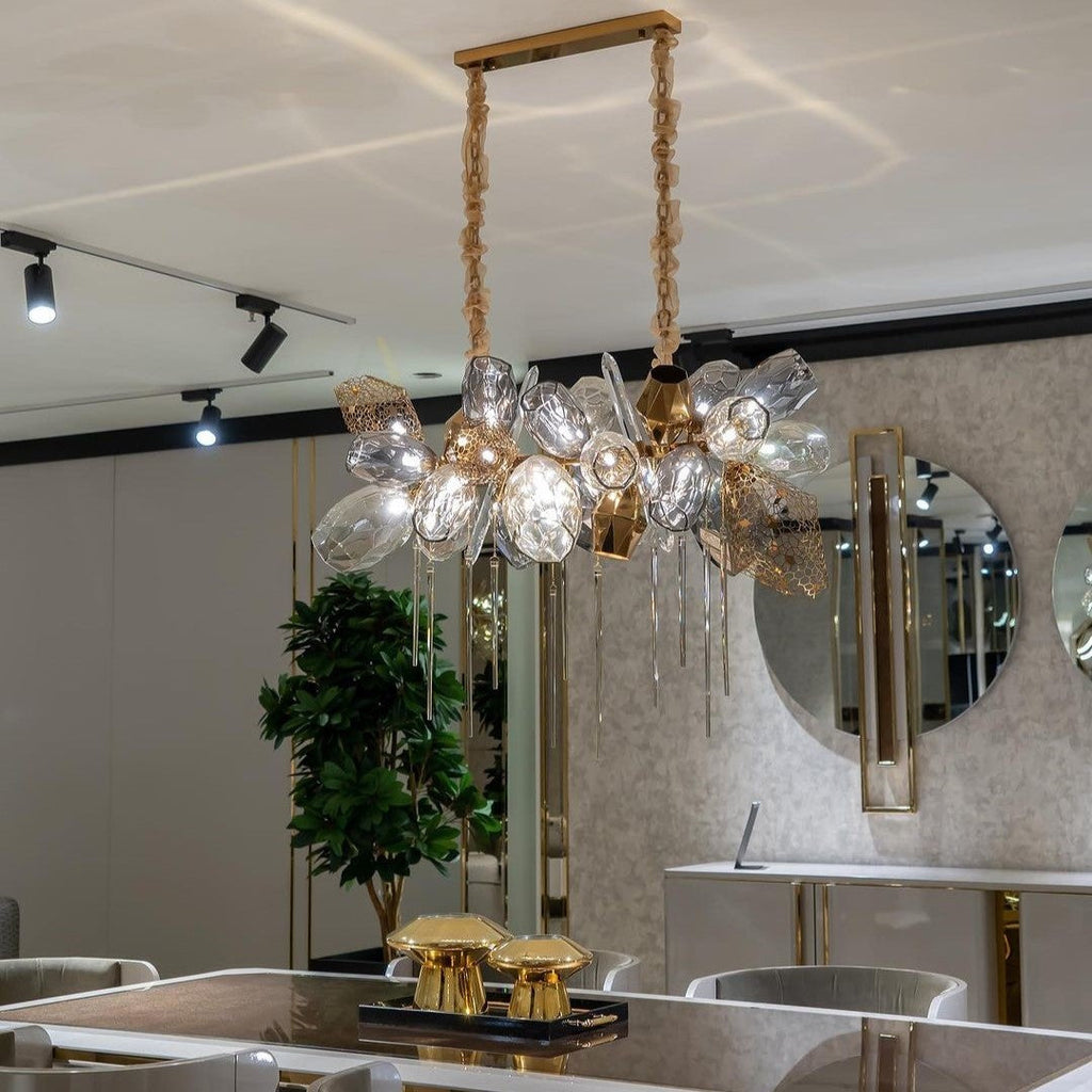 Modern Wine Glass Shape Chandelier Italian Light Luxury Light Fixture for Dining Room/Living Room
