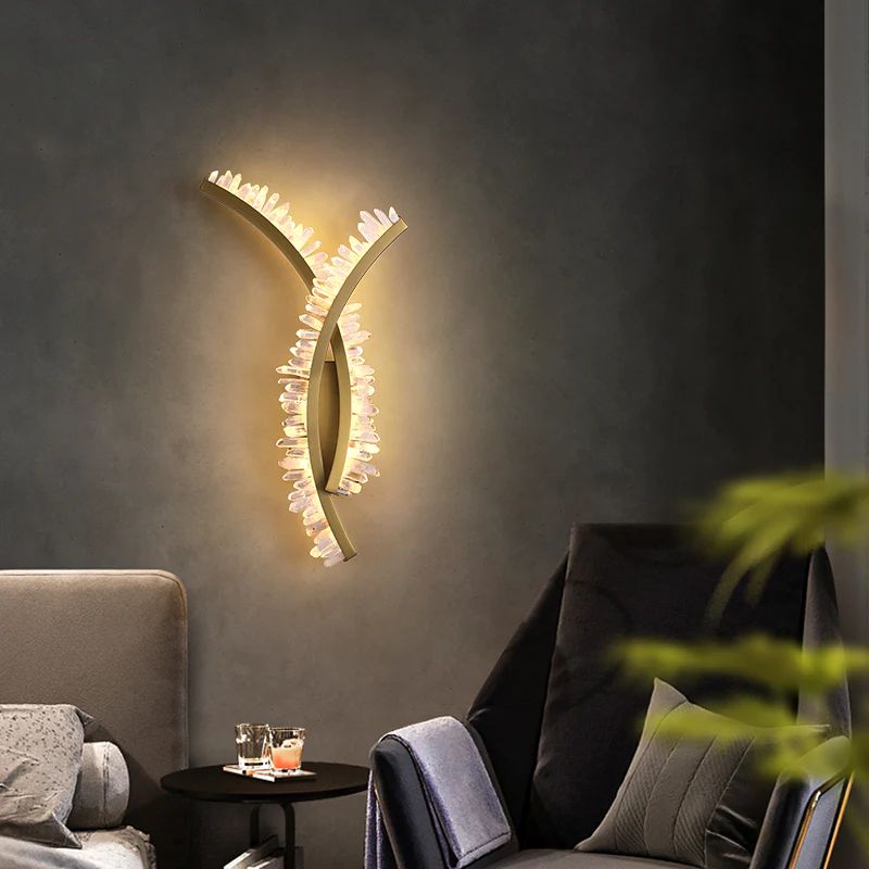 Rock Crystal Bracket Wall Sconce - Calmoxve