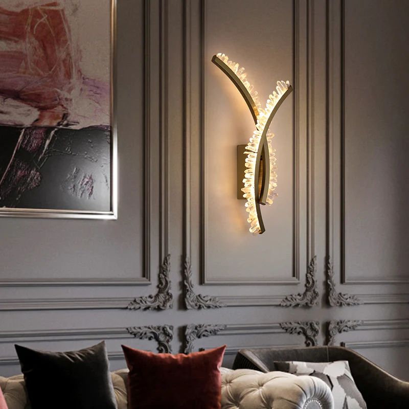 Rock Crystal Bracket Wall Sconce - Calmoxve
