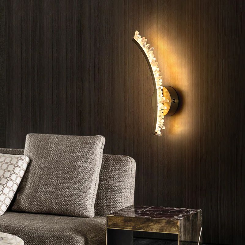 Rock Crystal Bracket Wall Sconce - Calmoxve