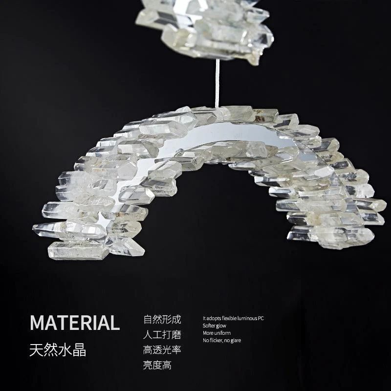 Rock Crystal Crescent Chandelier - Calmoxve