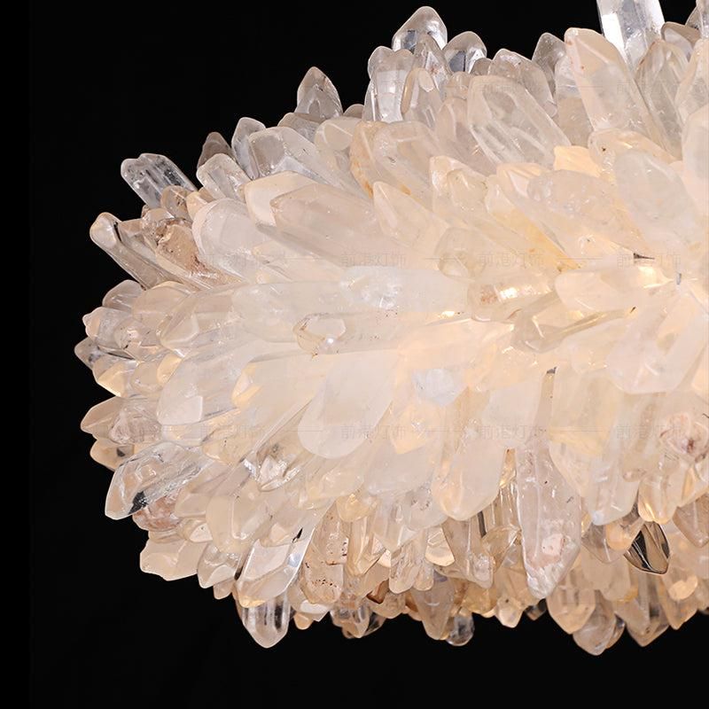 Rock Crystal Halo Modern Chandelier - Calmoxve