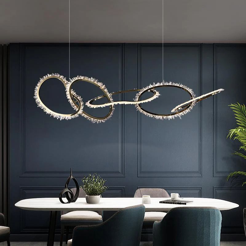 Rock Crystal Irregular Round Chandelier - Calmoxve