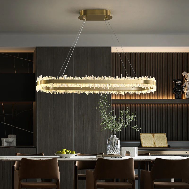 Rock Crystal Oval Chandelier - Calmoxve