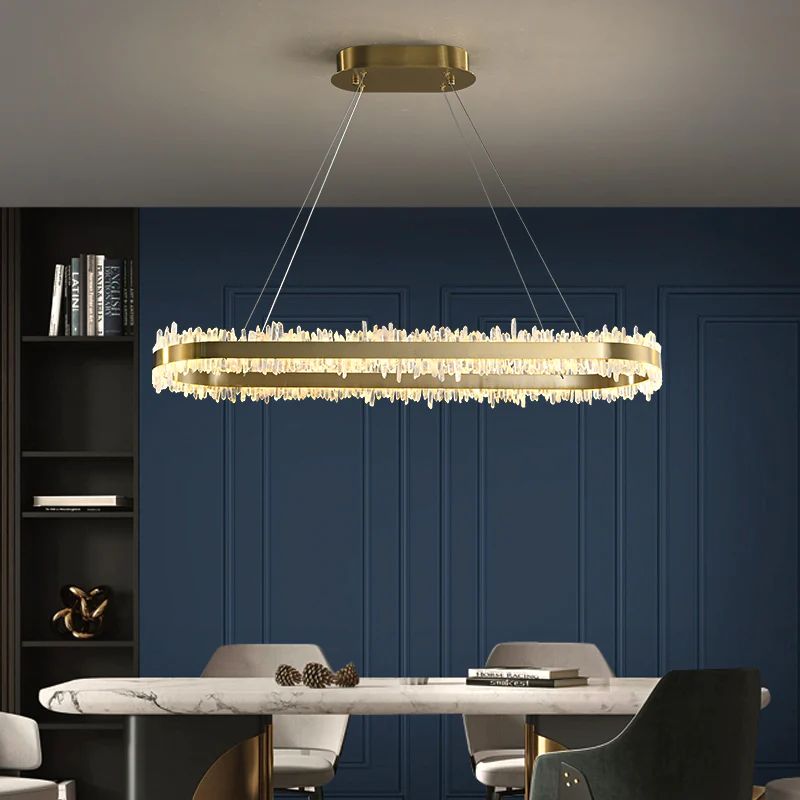 Rock Crystal Oval Chandelier - Calmoxve