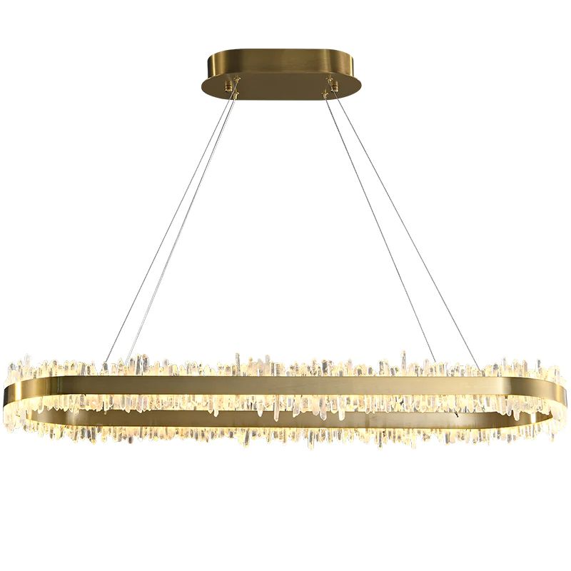 Rock Crystal Oval Chandelier - Calmoxve