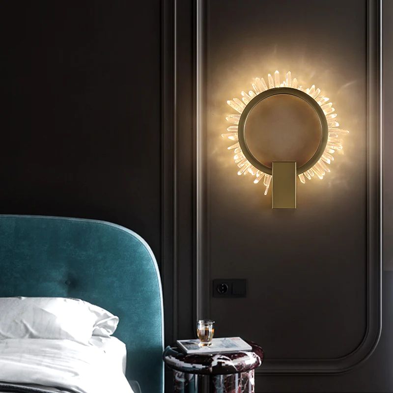 Rock Crystal Ring Wall Sconce - Calmoxve