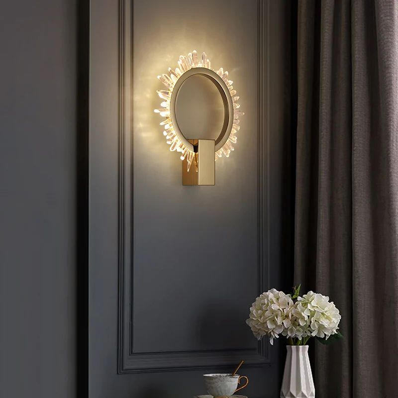 Rock Crystal Ring Wall Sconce - Calmoxve