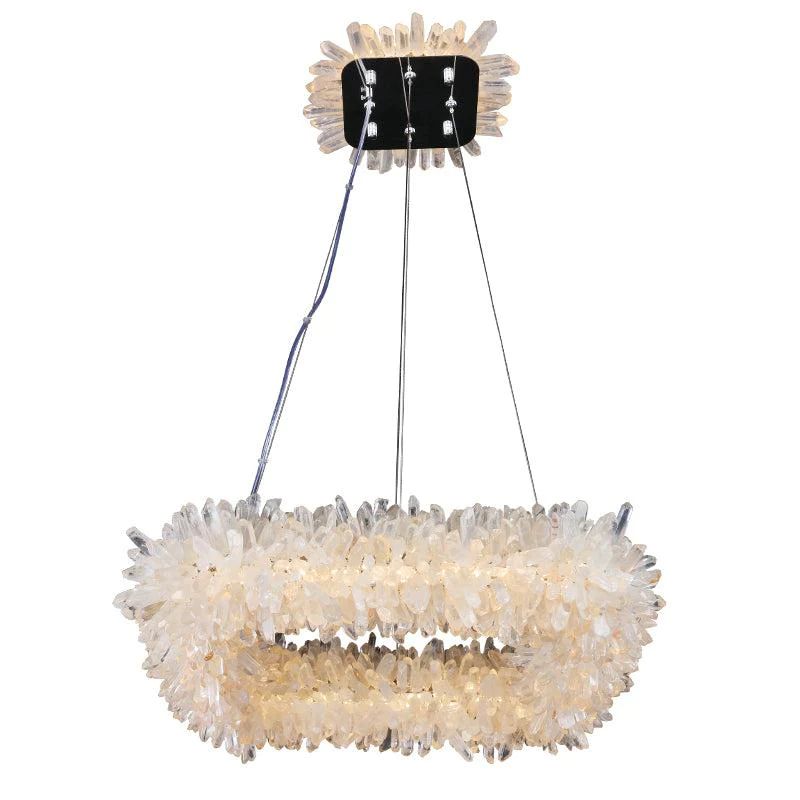 Rock Crystal Square Modern Chandelier - Calmoxve