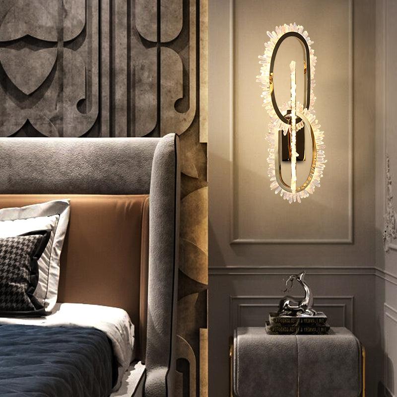 Rock Crystal Unique Modern Wall Sconce - Calmoxve