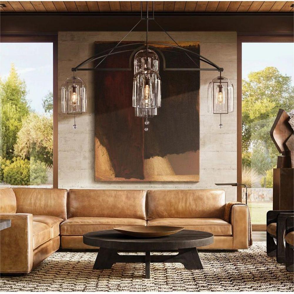 Fulcram Round Chandelier 85" -5 Lights