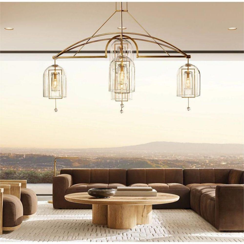 Fulcram Round Chandelier 85" -5 Lights