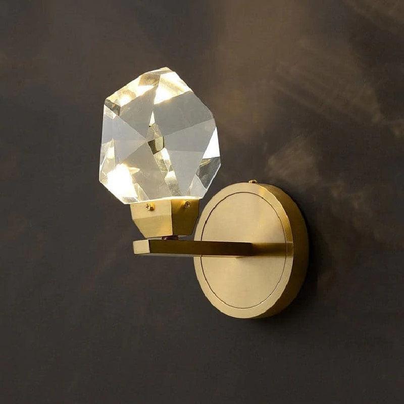 Zora Modern Faceted Crystal Wall Sconce