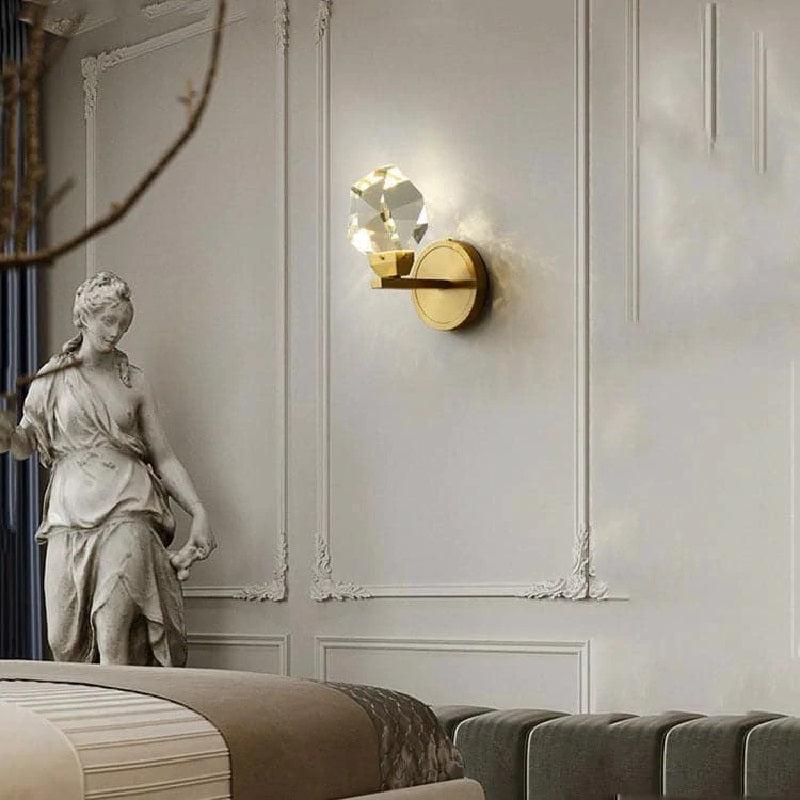 Zora Modern Faceted Crystal Wall Sconce