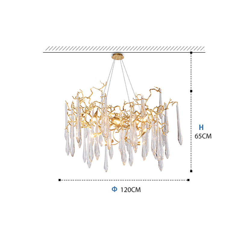 Cecily Modern Crystal Branch Chandelier