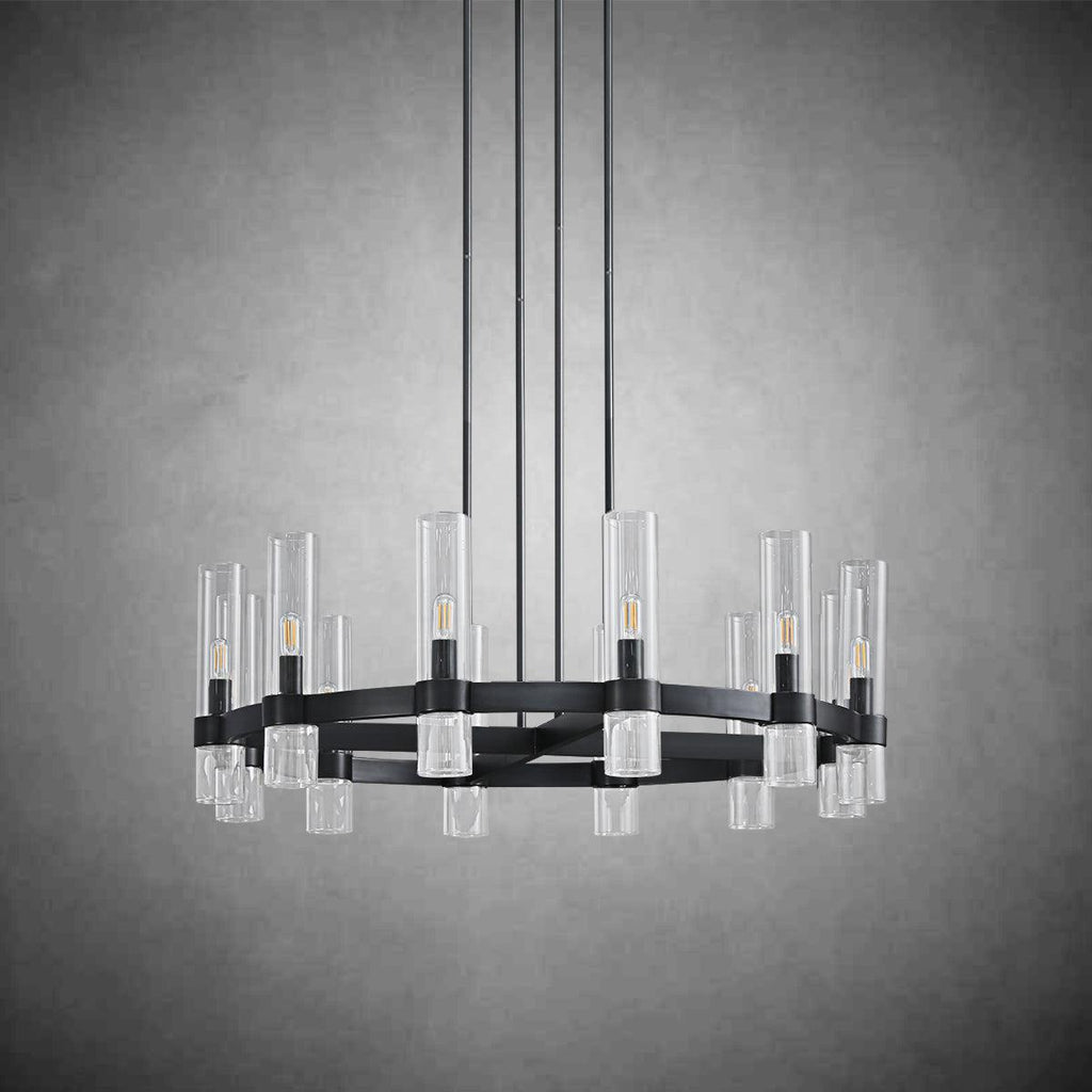 Lavelle Round Glass Chandelier 36"