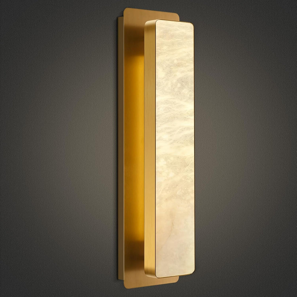 Alabaster Rectangle Wall Sconces 20" - view 6