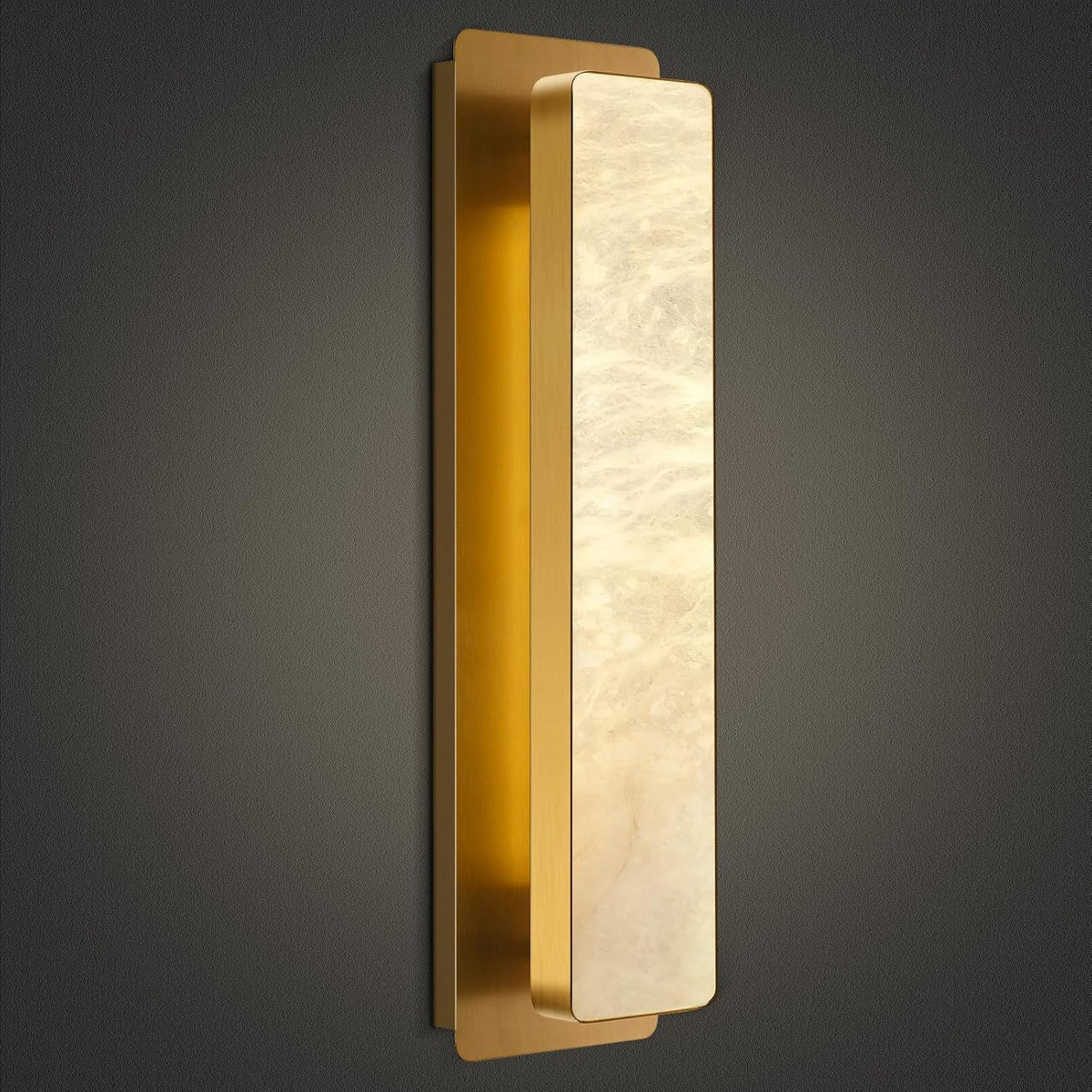 Alabaster Rectangle Wall Sconces 20" - view 6