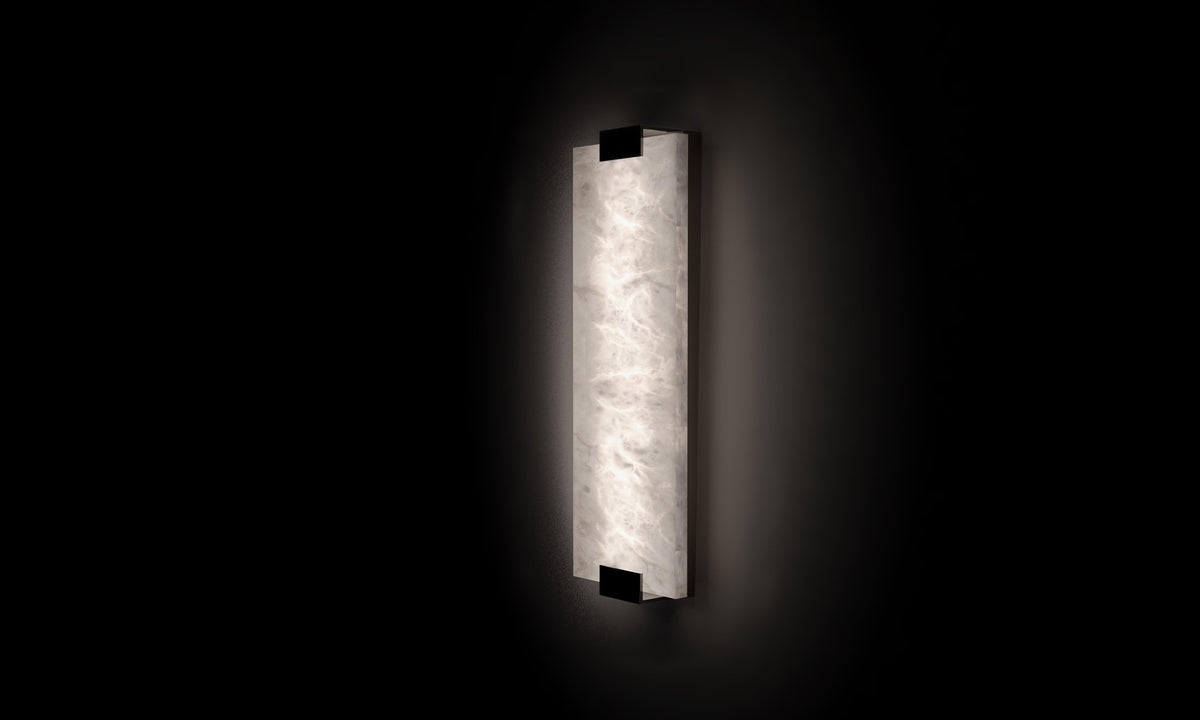 Alabaster Tapered Wall Sconce 20"H - view 8