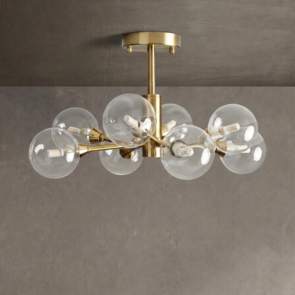 Astraline Moder Glass Ball Flushmount 20''36''47''
