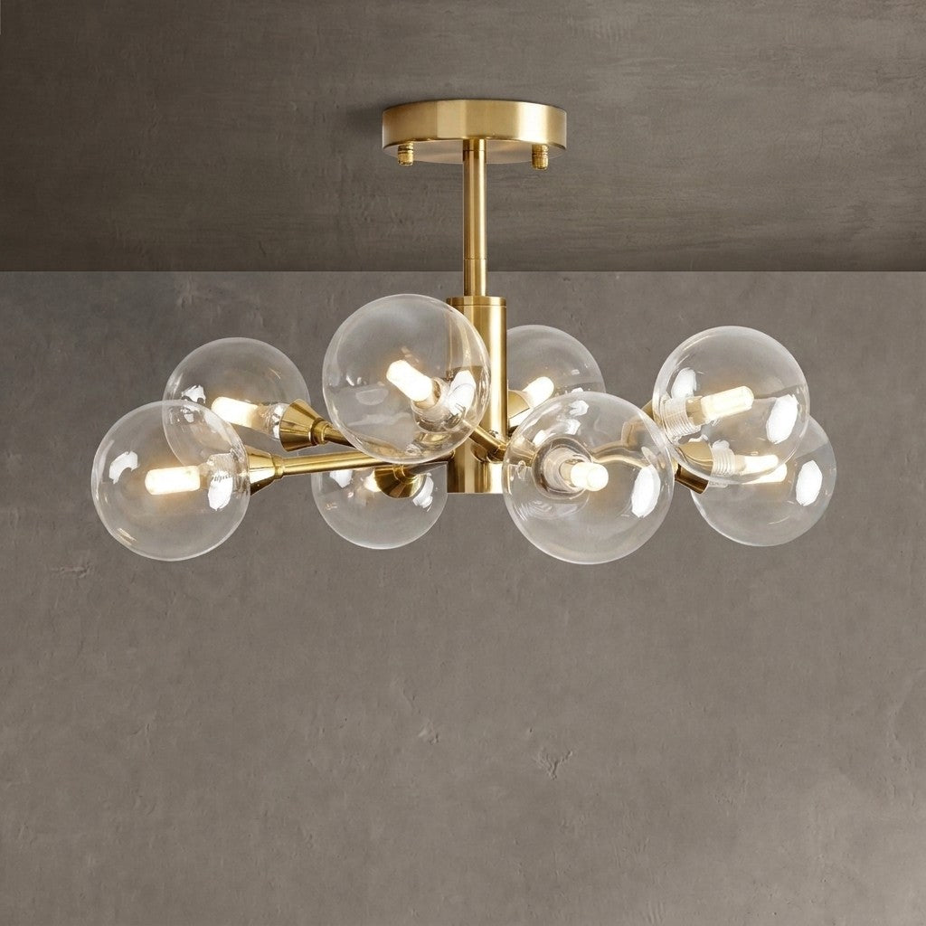 Astraline Moder Glass Ball Flushmount 20''36''47''