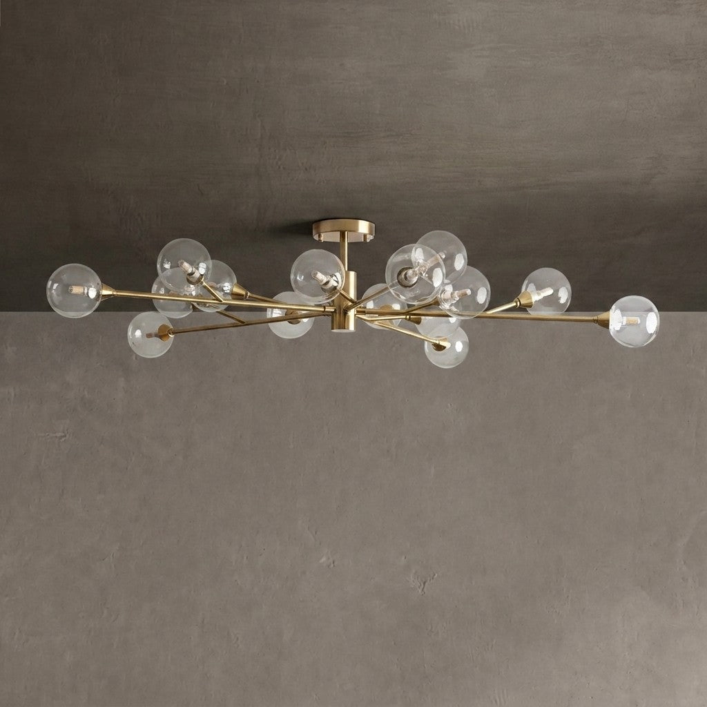 Astraline Moder Glass Ball Flushmount 20''36''47''