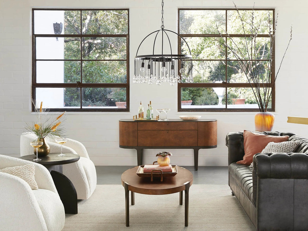 Aurelle Crystal Ball Round Chandelier 5 Light / 8 Light