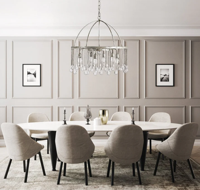 Aurelle Crystal Ball Round Chandelier 5 Light / 8 Light