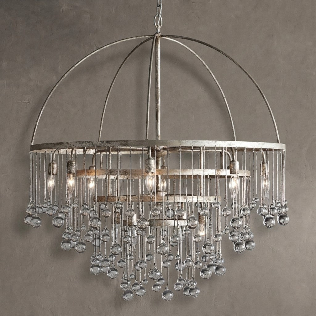 Aurelle Modern Crystal Ball 4 Tier Chandelier