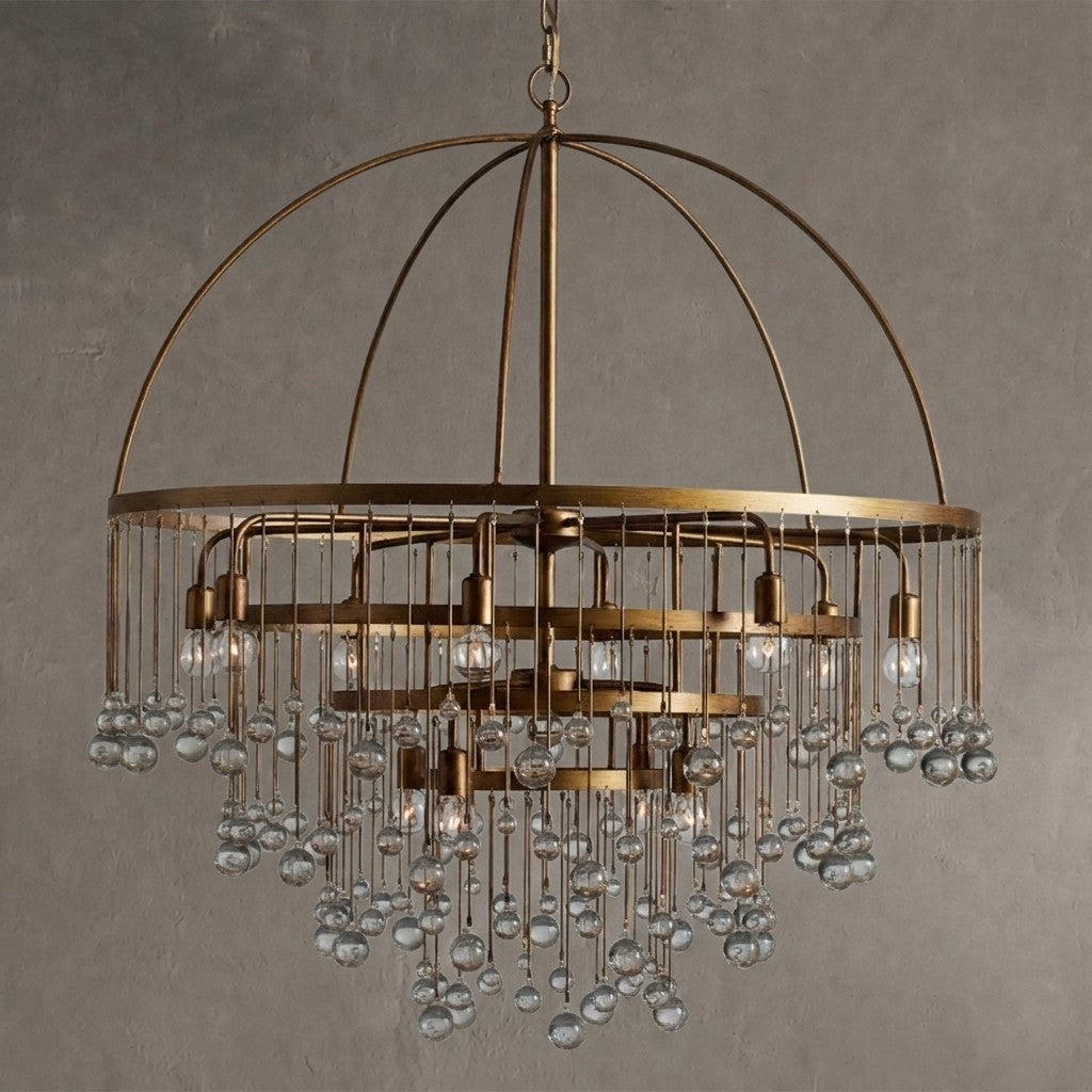 Aurelle Modern Crystal Ball 4 Tier Chandelier