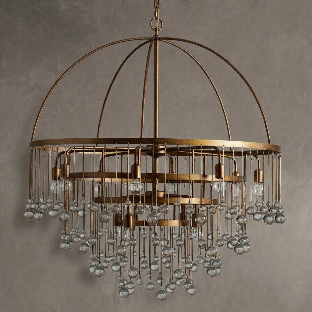 Aurelle Modern Crystal Ball 4 Tier Chandelier