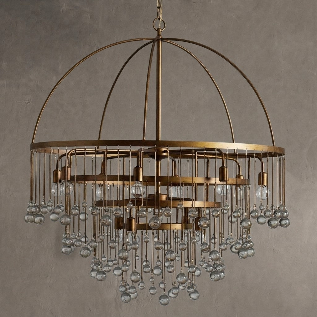Aurelle Modern Crystal Ball 4 Tier Chandelier