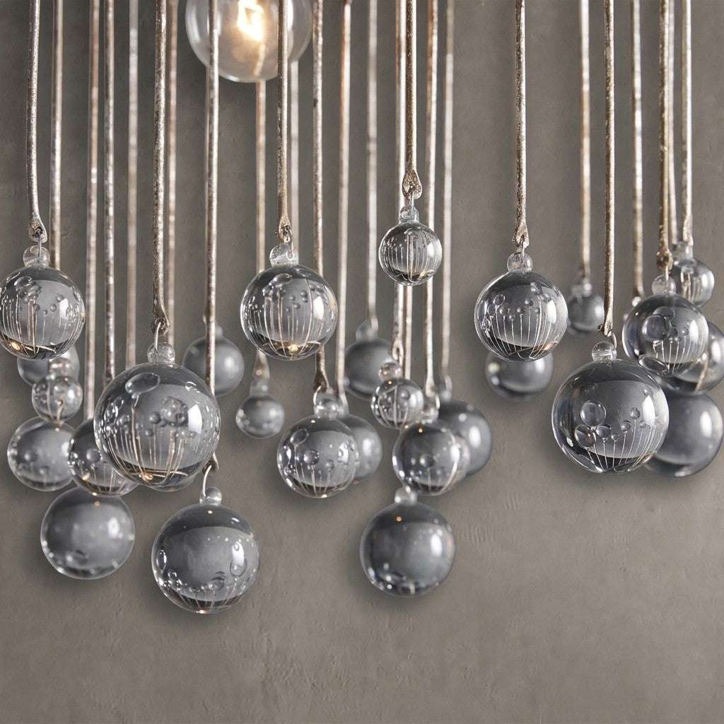 Aurelle Modern Crystal Ball Pendant Light