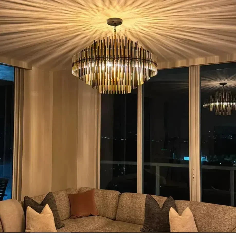 Emila Burnished Brass Chandelier 24''32''42''