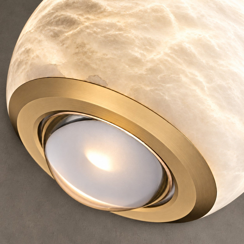 Orbelle  Bedroom Pendant Light  Alabaster Globe Modern