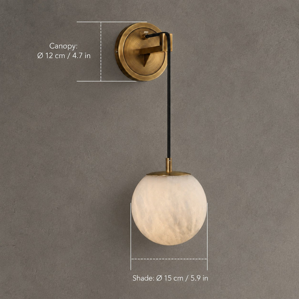 Wall Pendant  Spanish Alabaster Mid-Century Modern