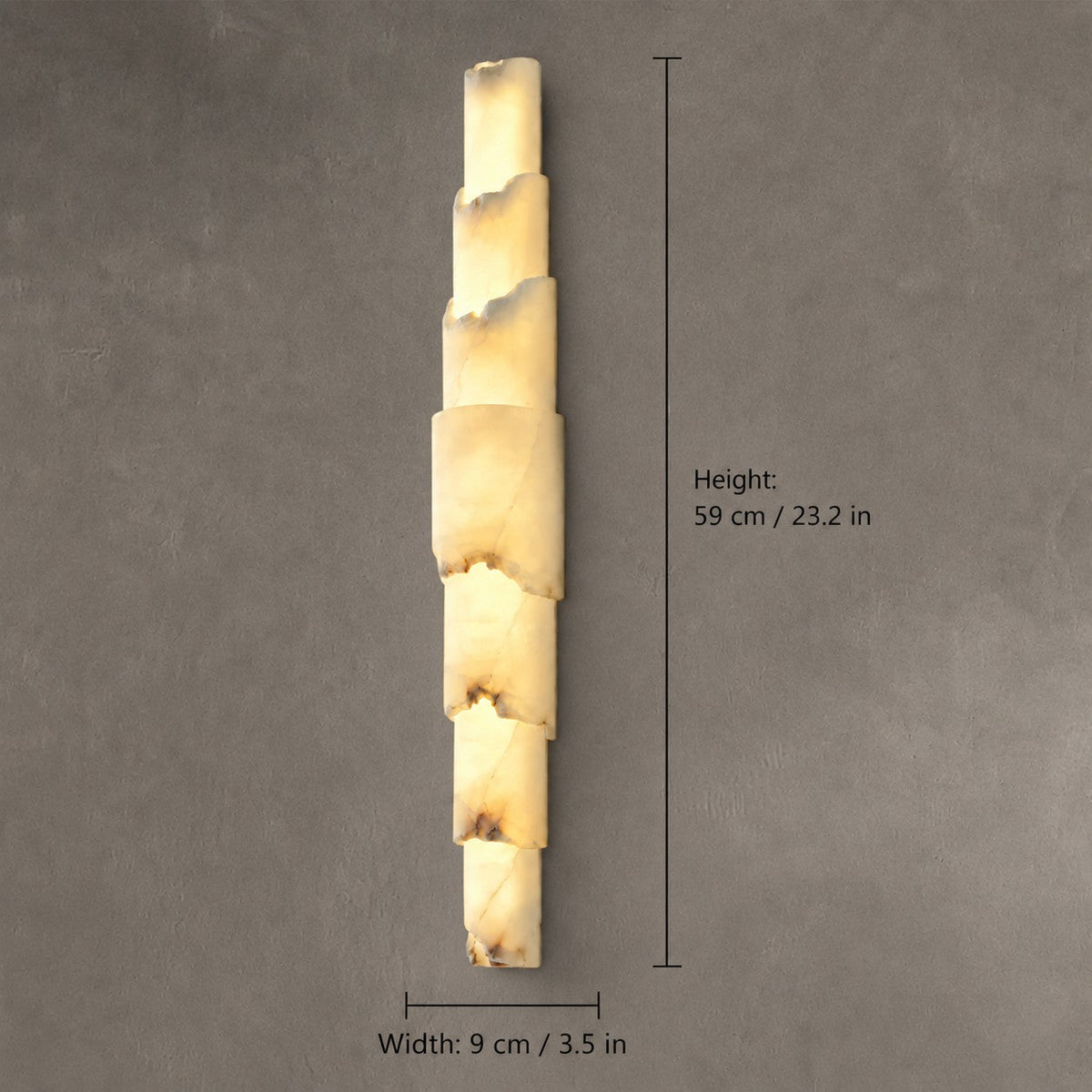 Stravelle  Bedroom Wall Sconce  Layered Alabaster Organic Modern