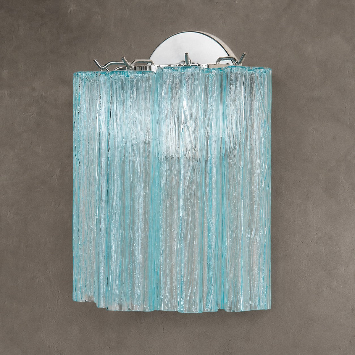 Wall Sconce  Murano-Style Fluted Glass