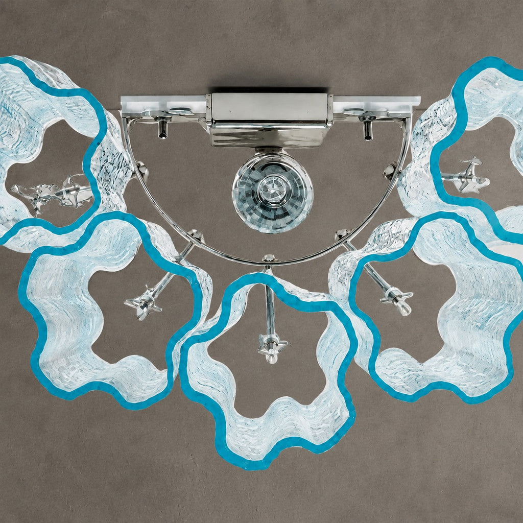 Wall Sconce  Murano-Style Fluted Glass