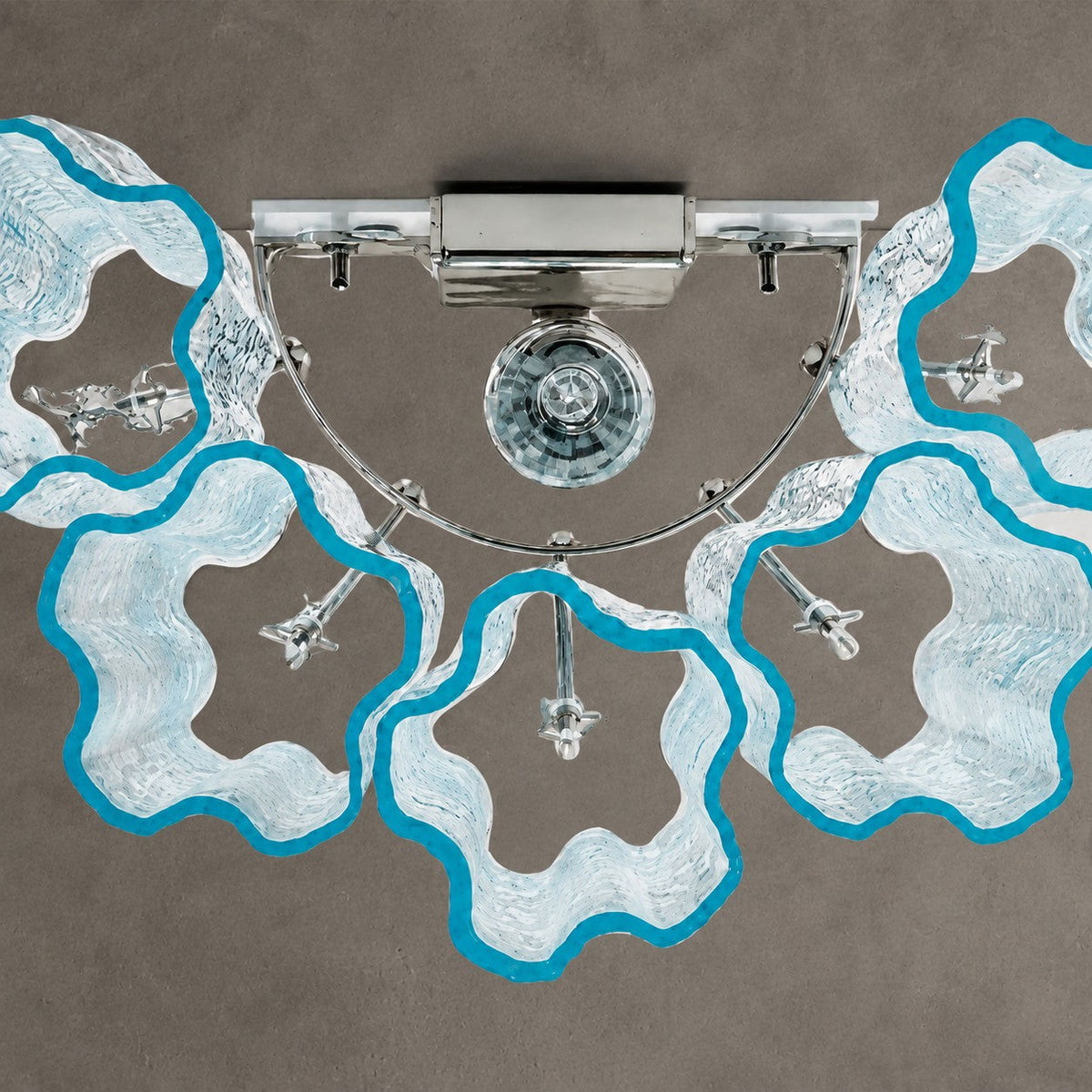 Wall Sconce  Murano-Style Fluted Glass