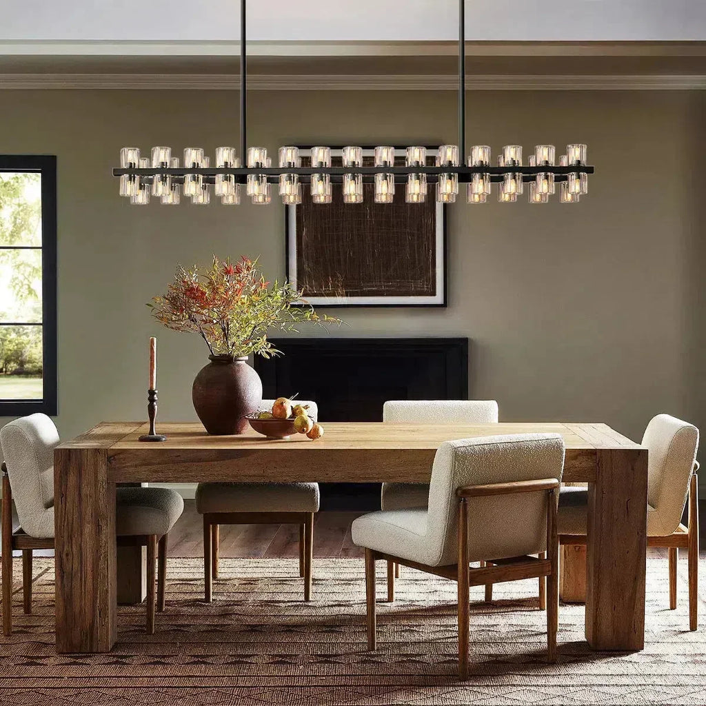 Arcachen Crystal Rectangular Chandelier 54"